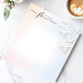 Winter Snowy Branch Waterverf gepersonaliseerd Notitieblok