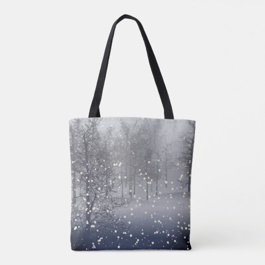 Winter Snowy Forest Tote Bag (Achterkant)
