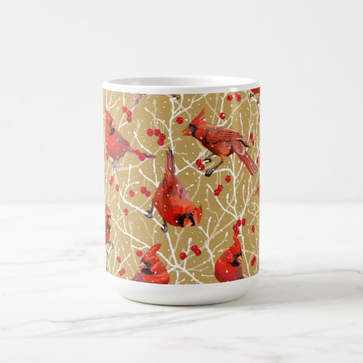 Winter Snowy Kardinalen Mok (Center)