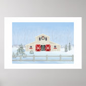 Winter Snowy Kerststal Extra grote print (Voorkant)