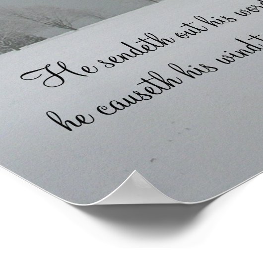 Winter Snowy Landscape-Scripting Quote Poster (Hoek)