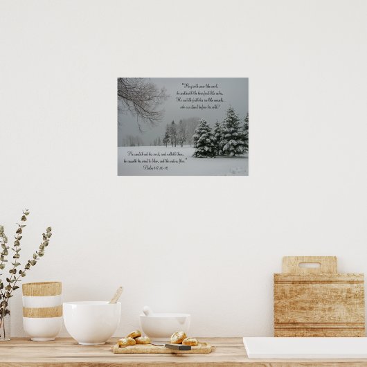 Winter Snowy Landscape-Scripting Quote Poster (Keuken)
