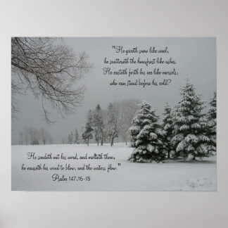Winter Snowy Landscape-Scripting Quote Poster