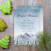 Winter Snowy Mountain Forest bruids brunch Kaart