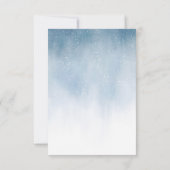 Winter Snowy Mountain Forest bruiloft Bedankkaart (Achterkant)