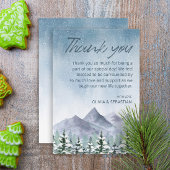 Winter Snowy Mountain Forest bruiloft Bedankkaart