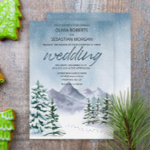 Winter Snowy Mountain Forest bruiloft