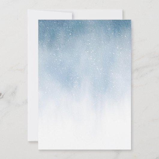 Winter Snowy Mountain Forest bruiloft Save The Date (Achterkant)