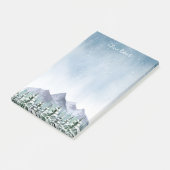 Winter Snowy Mountain Forest gepersonaliseerd Post-it® Notes (Schuin)