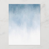 Winter Snowy Mountain Forest Trouwgegevens Informatiekaartje (Achterkant)