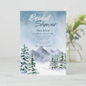 Winter Snowy Mountain Forest Vrijgezellenfeest Kaart (Staand voorkant)