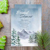 Winter Snowy Mountain Forest Vrijgezellenfeest Kaart