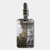 Winter Snowy Mountain Scene in Montana Bagagelabel (Voorkant verticaal)