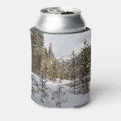 Winter Snowy Mountain Scene in Montana Blikjeskoeler (Blikje Achterkant)