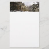 Winter Snowy Mountain Scene in Montana Briefpapier (Voorkant)