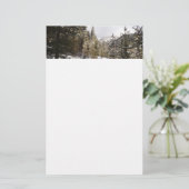 Winter Snowy Mountain Scene in Montana Briefpapier (Staand voorkant)