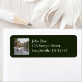 Winter Snowy Mountain Scene in Montana Etiket (Insitu)