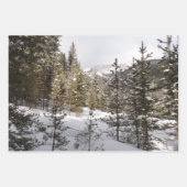 Winter Snowy Mountain Scene in Montana Inpakpapier Vel (Voorkant 3)