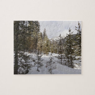 Winter Snowy Mountain Scene in Montana Legpuzzel