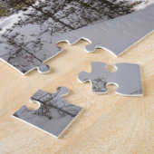 Winter Snowy Mountain Scene in Montana Legpuzzel (Zijkant)