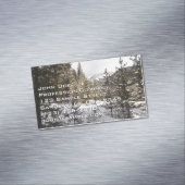 Winter Snowy Mountain Scene in Montana Magnetisch Visitekaartje (Voorbeeld)
