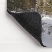 Winter Snowy Mountain Scene in Montana Muismat (Hoek)