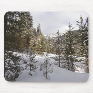 Winter Snowy Mountain Scene in Montana Muismat