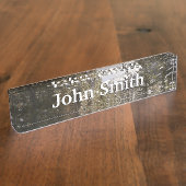 Winter Snowy Mountain Scene in Montana Naambordje (Zijkant)