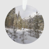 Winter Snowy Mountain Scene in Montana Ornament (voorkant)