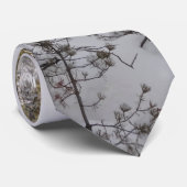 Winter Snowy Mountain Scene in Montana Stropdas (Opgerold)