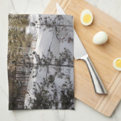 Winter Snowy Mountain Scene in Montana Theedoek (Quarter Fold)