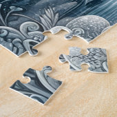 Winter Snowy Mountain Wolves Legpuzzel (Zijkant)