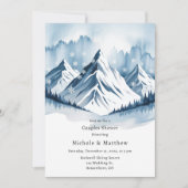 Winter Snowy Pine Krans Paren Douche Kaart (Voorkant)