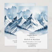 Winter Snowy Pine Krans Paren Douche Kaart (Voorkant / Achterkant)