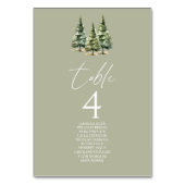 Winter Snowy Pine Tree Forest Wedding Kaart (Achterkant)