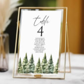 Winter Snowy Pine Tree Forest Wedding Kaart