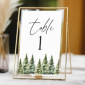 Winter Snowy Pine Tree Forest Wedding Kaart