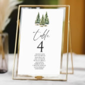 Winter Snowy Pine Tree Forest Wedding Kaart