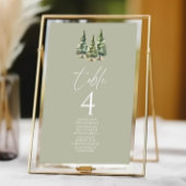 Winter Snowy Pine Tree Forest Wedding Kaart