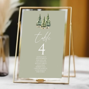 Winter Snowy Pine Tree Forest Wedding Kaart