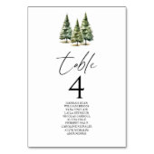 Winter Snowy Pine Tree Forest Wedding Kaart (Voorkant)