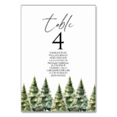 Winter Snowy Pine Tree Forest Wedding Kaart (Voorkant)