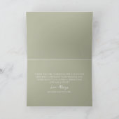 Winter Snowy Pine Tree Wedding Bedankkaart (Binnen)