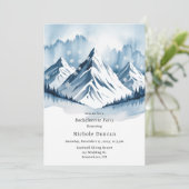 Winter Snowy Pine Wreath Bachelorette Party Kaart (Staand voorkant)