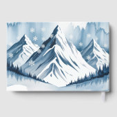 Winter Snowy Pine Wreath Wedding Gastenboek (Achterkant)