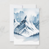 Winter Snowy Pine Wreath Wedding RSVP Kaartje (Achterkant)