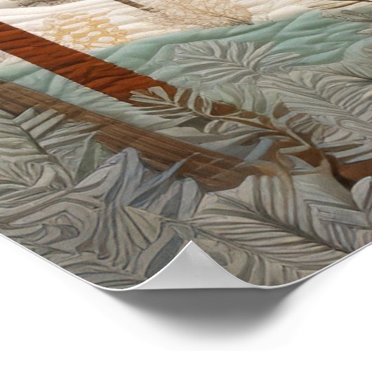 Winter Snowy Quilt Poster (Hoek)