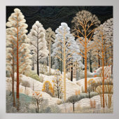 Winter Snowy Quilt Poster (Voorkant)
