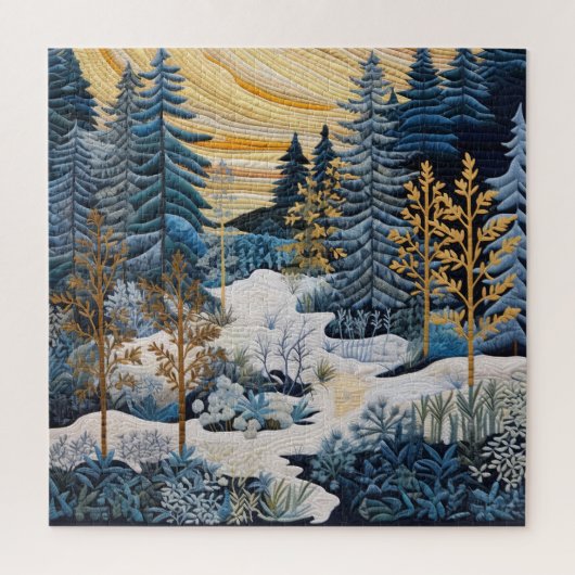 Winter Snowy Quilt Puzzel (Verticaal)