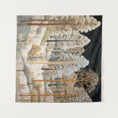 Winter Snowy Quilt Tapestry Wandkleed (Voorkant (horizontaal))